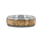 Load image into Gallery viewer, Mens Tungsten with Decorative Gold Flakes Inlay Wedding Ring - 8mm Wide - Style name: LUXE