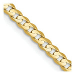 Load image into Gallery viewer, 14K Yellow Gold 3mm Open Concave Curb Chain