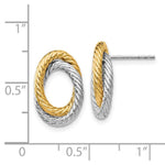 Load image into Gallery viewer, Leslie's 14K Yellow Gold Two-Toned Fancy Earrings