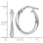 Load image into Gallery viewer, Leslie's 14K White Gold Polished Hoop Earrings 28mm length