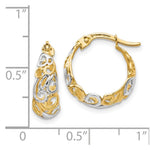 Load image into Gallery viewer, Leslie's 14K Two-tone Gold Earrings 16mm length