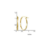 Load image into Gallery viewer, Leslies 14K Yellow Gold Twisted Oval Hoop Earrings 30mm length