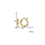 Load image into Gallery viewer, Leslies 14K Yellow Gold Twisted Hoop Earrings 16mm length