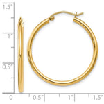 Load image into Gallery viewer, Leslies 14K Yellow Gold 2mm Polished Hoop Earrings 30mm width