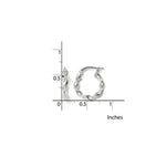 Load image into Gallery viewer, Leslies 14K White Gold Twisted Hoop Earrings 16mm length