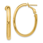 Load image into Gallery viewer, Leslie's 14K Yellow Gold Polished Oval Hoop Earrings 31mm length