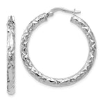 Load image into Gallery viewer, Leslie's 14K Yellow Gold ForeverLite White Gold Polished and Textured Earrings 30mm length