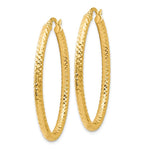 Load image into Gallery viewer, Leslie's 14K Yellow Gold ForeverLite Polished and Textured Oval Hoop Earrings