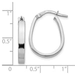Load image into Gallery viewer, Leslie's 14K Yellow Gold White Gold Polished U-Shape Hoop Earrings 23mm width