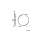 Load image into Gallery viewer, Leslies 14K White Gold Polished Hoop Earrings 23mm length