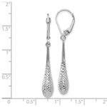 Load image into Gallery viewer, Leslies 14K White Gold Diamond-cut Dangle Leverback Earrings