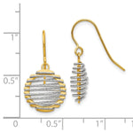Load image into Gallery viewer, Leslies 14K Two-tone Gold Wire Wrapped Dangle Shephered Hook Earrings