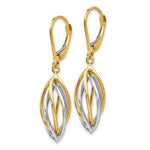 Load image into Gallery viewer, Leslie's 14K Two-tone Gold Polished Leverback Earrings