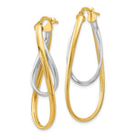Load image into Gallery viewer, Leslies 14K Two-tone Gold Polished Hoop Earrings 17mm width
