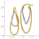 Load image into Gallery viewer, Leslies 14K Two-tone Gold Polished Hoop Earrings 17mm width