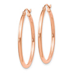 Load image into Gallery viewer, Leslies 14K Rose Gold 2mm Polished Hoop Earrings 30mm length