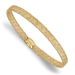 Load image into Gallery viewer, Leslie's 14K Yellow Gold Fancy Stretch Bangle Bracelet Length 7.5'' inches