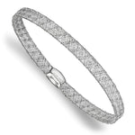 Load image into Gallery viewer, Leslie's 14K White Gold Fancy Stretch Bangle Bracelet Length 7.5'' inches