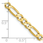 Load image into Gallery viewer, 14K Yellow Gold 4.5mm Concave Open Figaro Chain