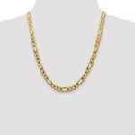 Load image into Gallery viewer, 14K Yellow Gold 7.5mm Concave Open Figaro Chain