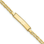 Load image into Gallery viewer, 14K Yellow Gold Anchor Link ID Bracelet length: 7 inches
