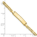 Load image into Gallery viewer, 14K Yellow Gold Anchor Link ID Bracelet length: 7 inches