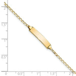 Load image into Gallery viewer, 14K Yellow Gold Flat Curb Link ID Bracelet length: 7 inches