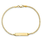 Load image into Gallery viewer, 14K Yellow Gold Flat Curb Link ID Bracelet length: 7 inches