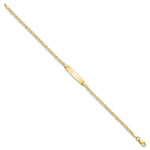 Load image into Gallery viewer, 14K Yellow Gold Flat Anchor Link Soft Diamond Shape ID Bracelet length: 7 inches