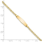 Load image into Gallery viewer, 14K Yellow Gold Flat Anchor Link Soft Diamond Shape ID Bracelet length: 7 inches