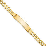 Load image into Gallery viewer, 14K Yellow Gold Flat Curb Link ID Bracelet length: 8 inches