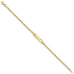Load image into Gallery viewer, 14K Yellow Gold Anchor Link ID, Plate with Cut-out Heart Bracelet Length 7'' inches