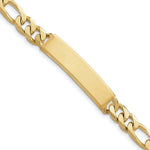 Load image into Gallery viewer, 14K Yellow Gold Figaro Link ID Bracelet Length 8'' inches
