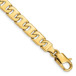 Load image into Gallery viewer, 14K Yellow Gold 8mm Hand-Polished Fancy Link Chain Bracelet Length 9'' inches