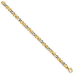 Load image into Gallery viewer, 14K Two-tone Gold 6mm Hand-Polished Fancy Link Chain