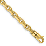 Load image into Gallery viewer, 14K Yellow Gold 5.6mm Polished Fancy Link Chain Bracelet Length 9'' inches