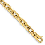 Load image into Gallery viewer, 14K Yellow Gold 6.1mm Polished Fancy Link Chain Necklace Length 20'' inches