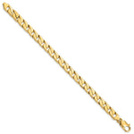 Load image into Gallery viewer, 14K Yellow Gold 8.00mm Hand-polished Long Link Half Round Curb Chain length: 8 inches