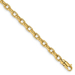 Load image into Gallery viewer, 14K Yellow Gold 5.0mm Polished Fancy Link Bracelet