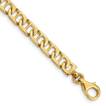 Load image into Gallery viewer, 14K Yellow Gold 6.5mm Hand-polished Fancy Anchor Link Bracelet