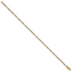 Load image into Gallery viewer, 14K Two-tone Gold 2.25mm Fancy Link Chain Bracelet Length 8'' inches