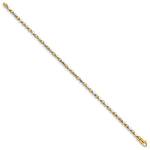 Load image into Gallery viewer, 14K Two-tone Gold 2.6mm Hand-polished Fancy Link Bracelet