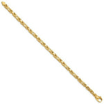 Load image into Gallery viewer, 14K Yellow Gold 4.9mm Hand-polished Byzantine Link Bracelet