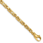Load image into Gallery viewer, 14K Yellow Gold 4.9mm Hand-polished Byzantine Link Bracelet