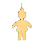 Load image into Gallery viewer, 14K Yellow Gold Plain Polished Large Boy Charm