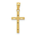 Load image into Gallery viewer, 14K Yellow Gold Satin & Diamond-cut Cross Pendant