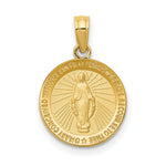 Load image into Gallery viewer, 14K Yellow Gold Miraculous Medal Pendant 13mm width