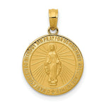 Load image into Gallery viewer, 14K Yellow Gold Miraculous Medal Pendant 15mm width