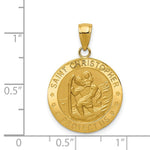 Load image into Gallery viewer, 14K Yellow Gold Saint Christopher Medal Pendant 19mm width