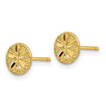 Load image into Gallery viewer, 14K Yellow Gold Diamond-Cut Sand Dollar Post Earrings